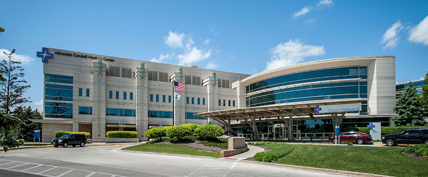 Advocate Condell Medical Center, Libertyville, IL, exterior view.