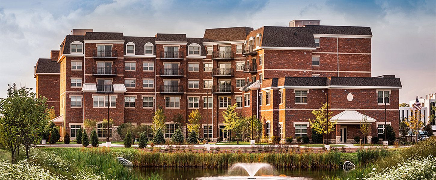 Exterior view of a Senior Living Corp. community in Northbrook, IL.