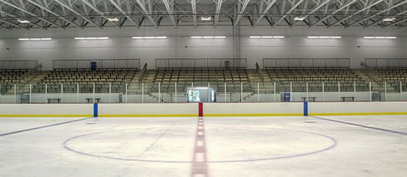 Morgan Park Sports Center, Chicago, interior ice rink.