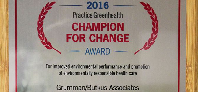 Practice Greenhealth Honors GBA as a Champion for Change