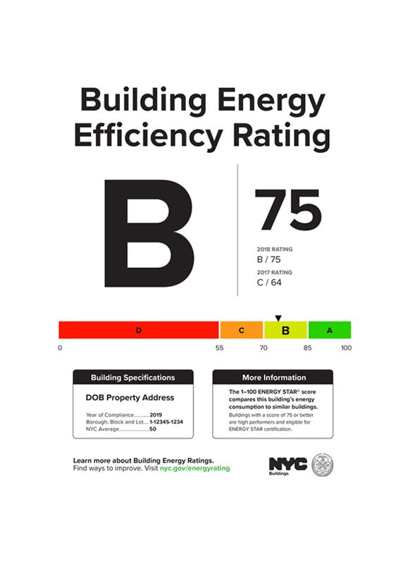 NYC Energy Efficiency Rating label