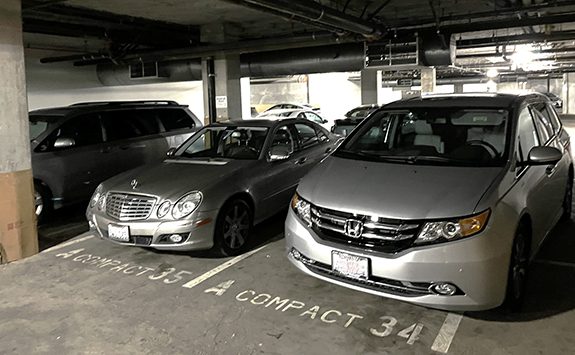underground parking garage at Vi Palo Alto