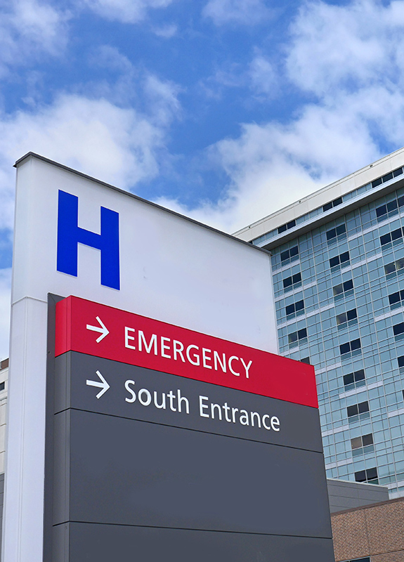 exterior hospital signage